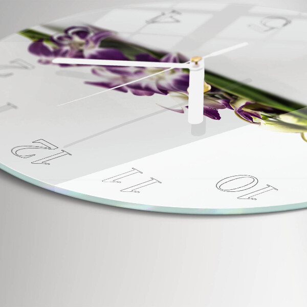 Ronde glazen klok Bloemen