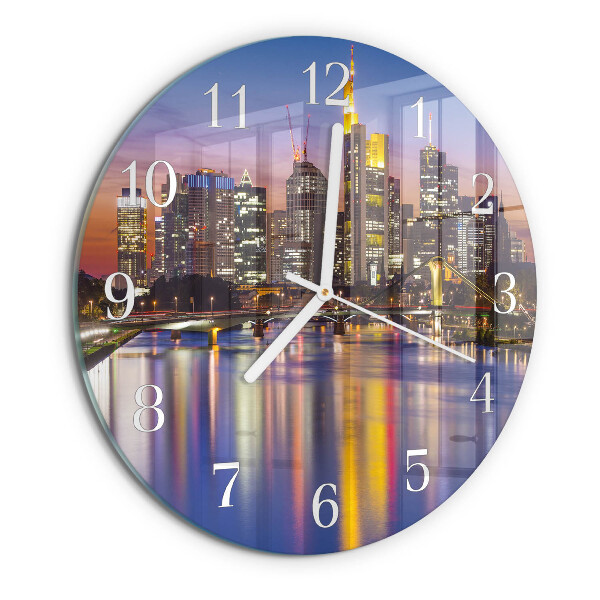 Ronde glazen klok Horizon