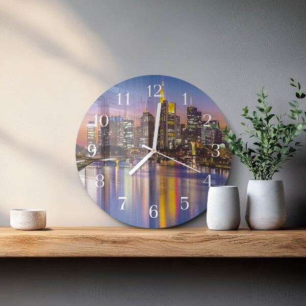 Ronde glazen klok Horizon