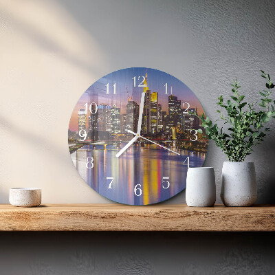 Ronde glazen klok Horizon