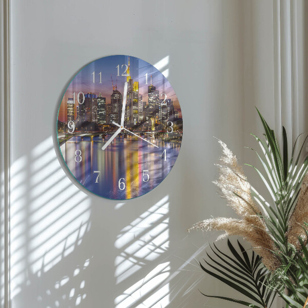 Ronde glazen klok Horizon