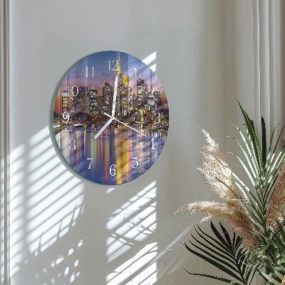 Ronde glazen klok Horizon