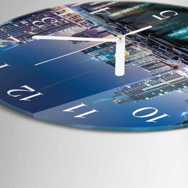 Ronde glazen klok Horizon