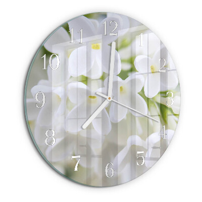 Ronde glazen klok Bloemen