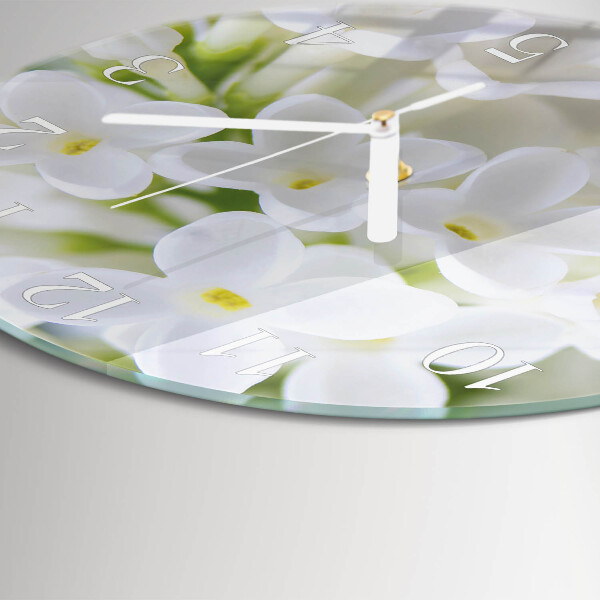 Ronde glazen klok Bloemen