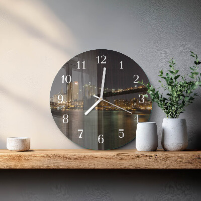 Ronde glazen klok Horizon