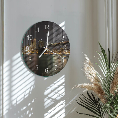 Ronde glazen klok Horizon