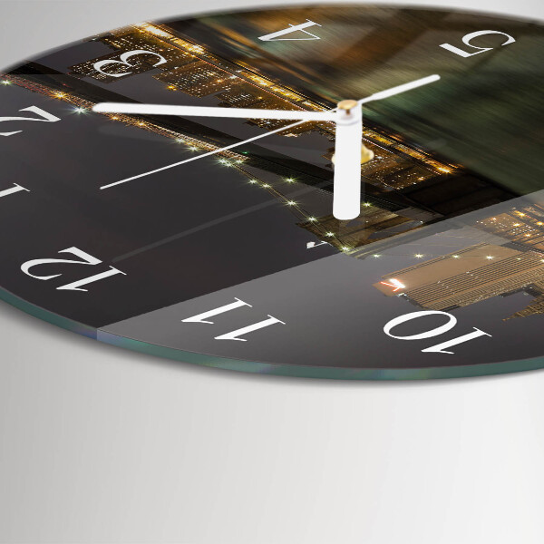 Ronde glazen klok Horizon