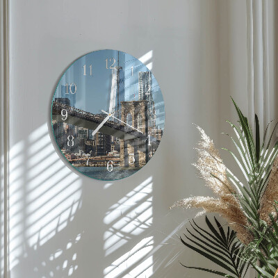 Ronde glazen klok Horizon