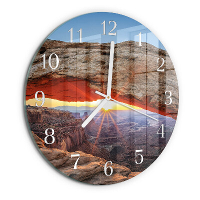 Ronde glazen klok Grand Canyon
