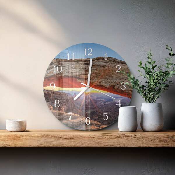 Ronde glazen klok Grand Canyon