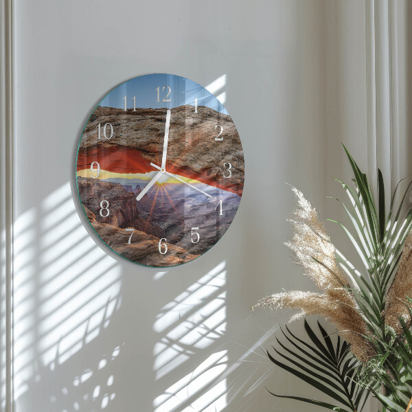 Ronde glazen klok Grand Canyon