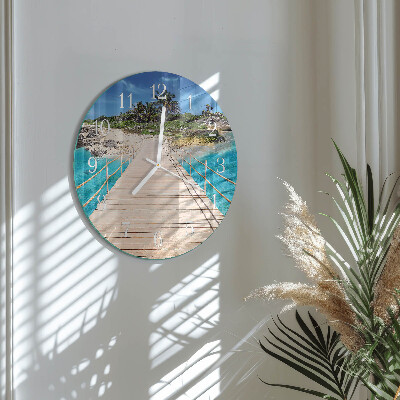 Ronde glazen klok Eilandbrug