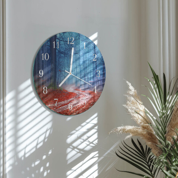 Ronde glazen klok Bospad