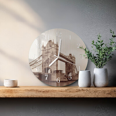 Ronde glazen klok Horizon