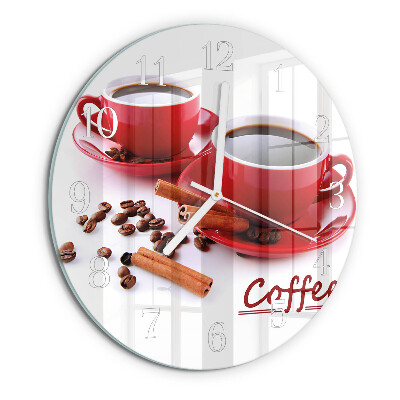 Ronde glazen klok Kopje koffie