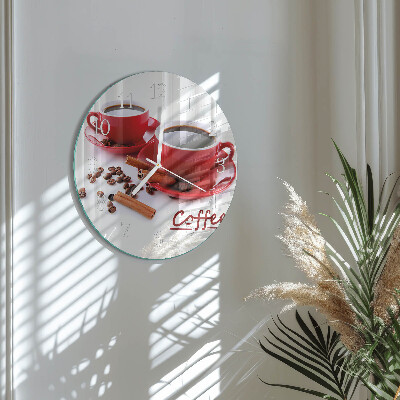Ronde glazen klok Kopje koffie