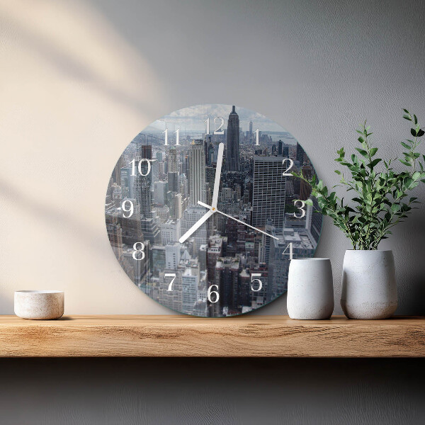 Ronde glazen klok Horizon