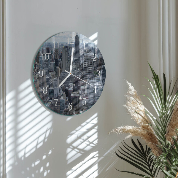 Ronde glazen klok Horizon