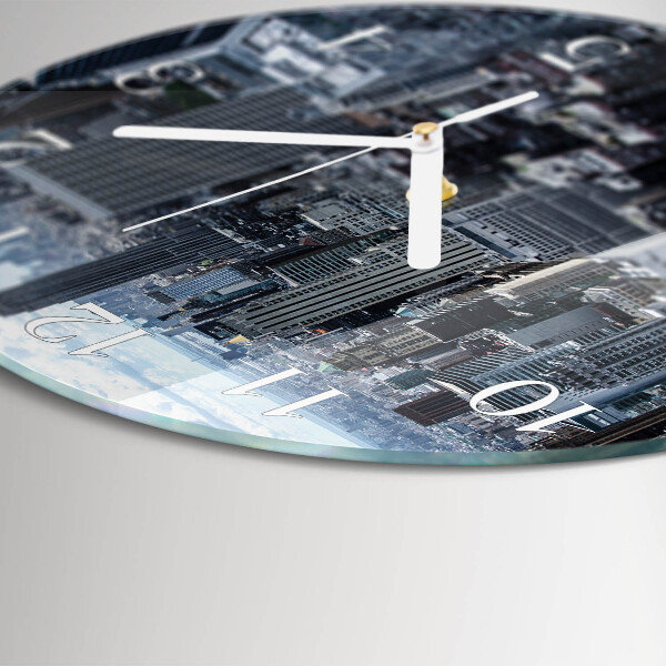 Ronde glazen klok Horizon