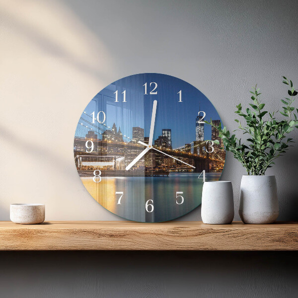Ronde glazen klok Horizon