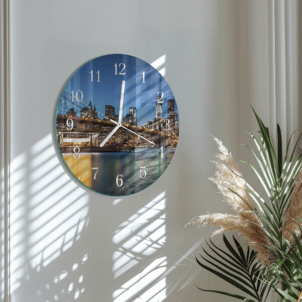 Ronde glazen klok Horizon