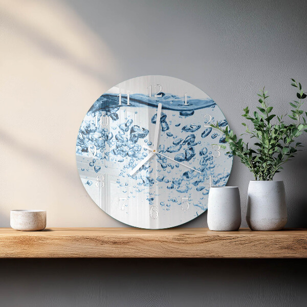 Ronde glazen klok Water