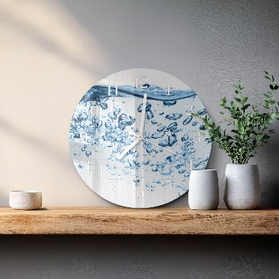 Ronde glazen klok Water