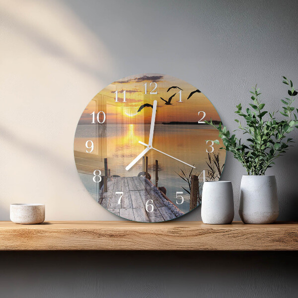 Ronde glazen klok Brugmeer
