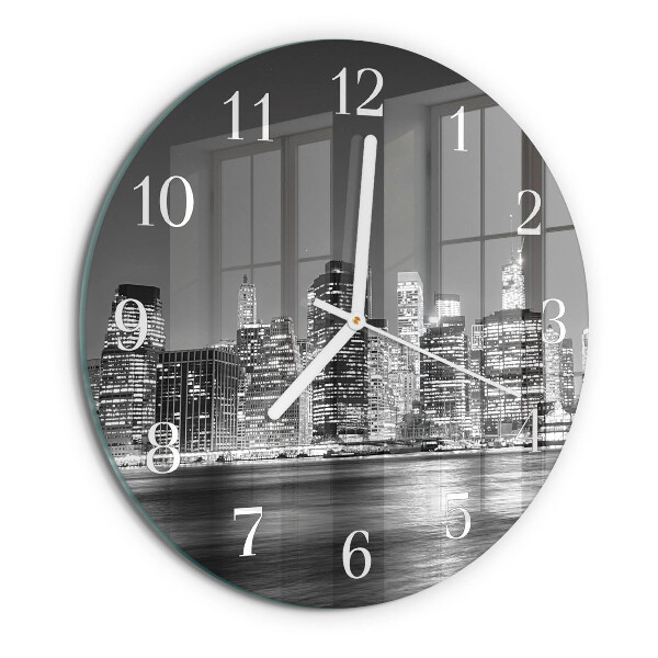 Ronde glazen klok Horizon