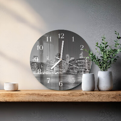Ronde glazen klok Horizon