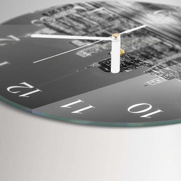 Ronde glazen klok Horizon