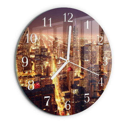 Ronde glazen klok Horizon