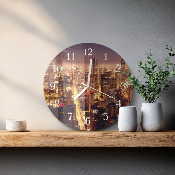 Ronde glazen klok Horizon