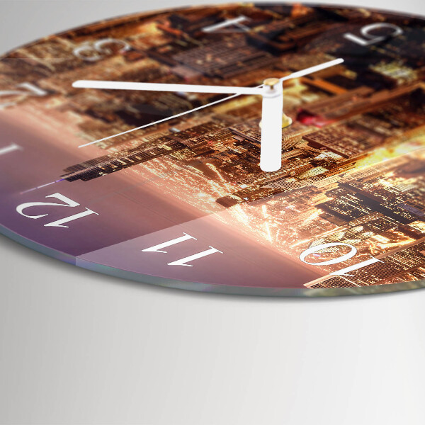 Ronde glazen klok Horizon