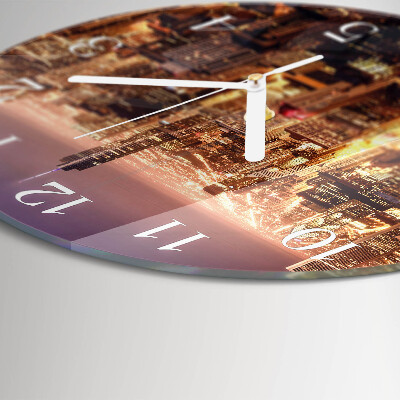 Ronde glazen klok Horizon