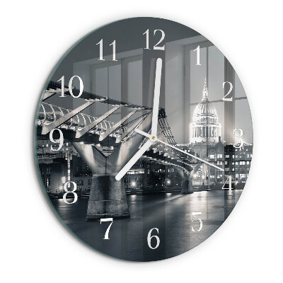 Ronde glazen klok Horizon
