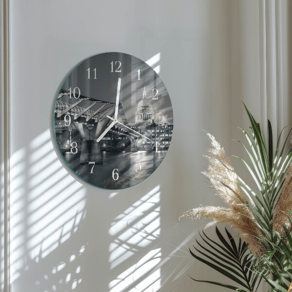 Ronde glazen klok Horizon