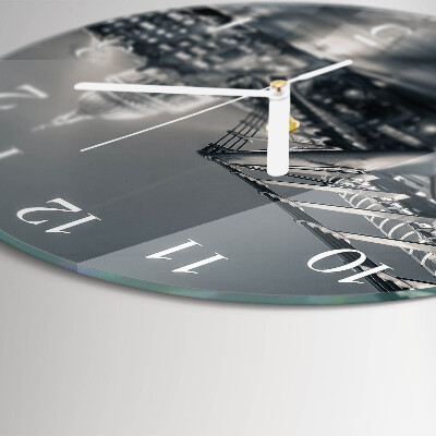 Ronde glazen klok Horizon