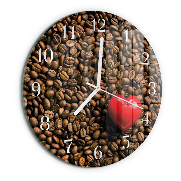 Ronde glazen klok Koffiebonen