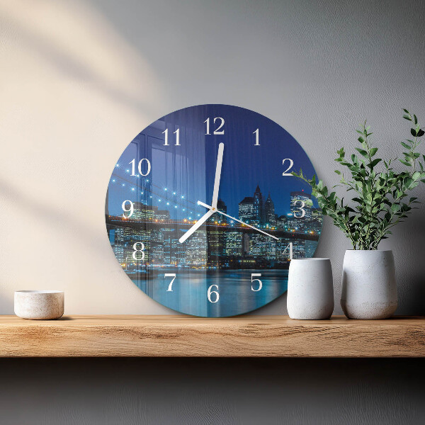 Ronde glazen klok Horizon