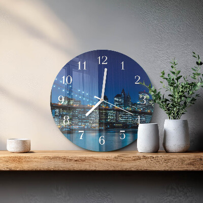 Ronde glazen klok Horizon