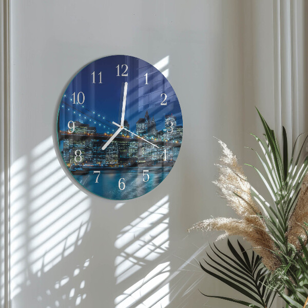 Ronde glazen klok Horizon