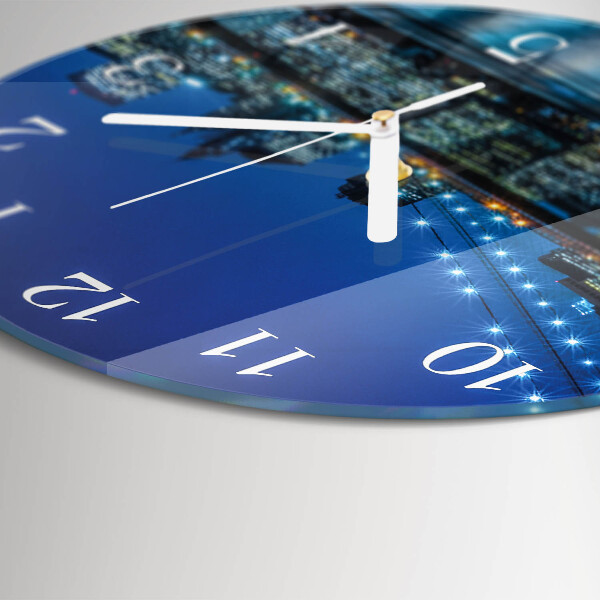 Ronde glazen klok Horizon
