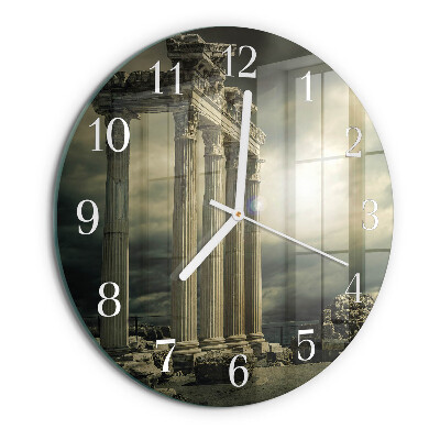 Ronde glazen klok Acropolis
