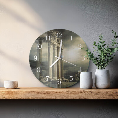 Ronde glazen klok Acropolis