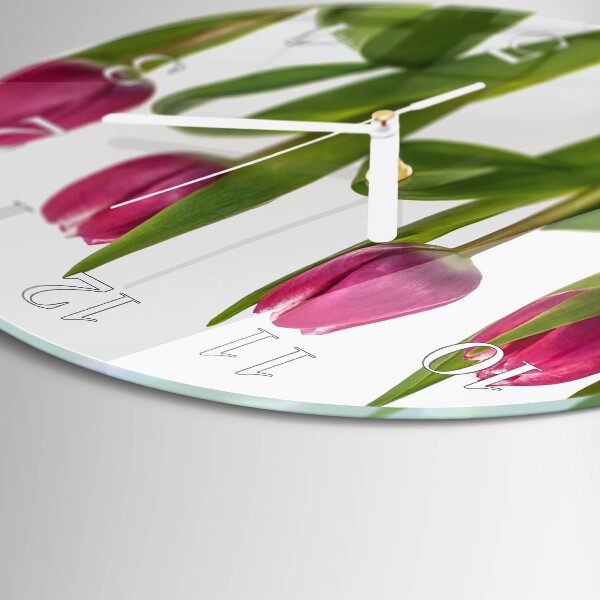 Ronde glazen klok Tulpen