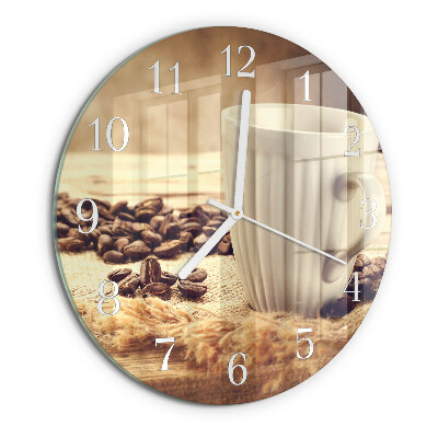 Ronde glazen klok Koffie