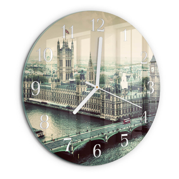Ronde glazen klok Londen