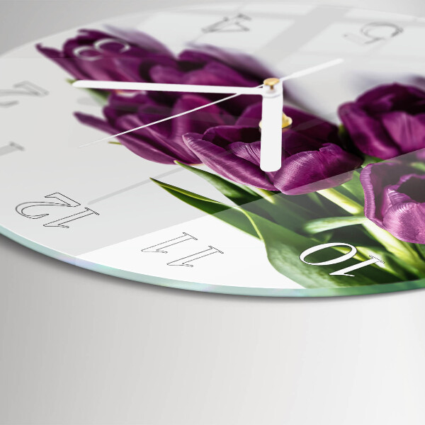 Ronde glazen klok Tulpen